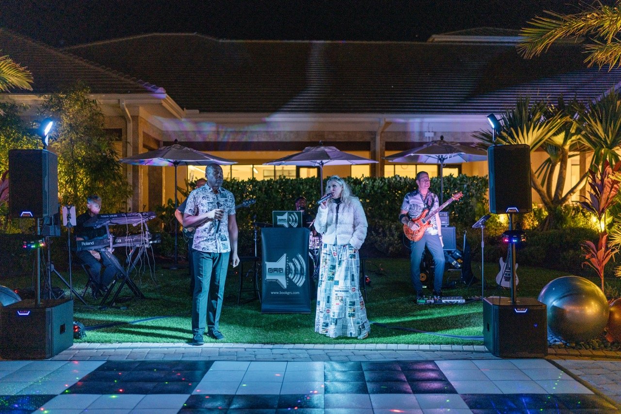 Live band performing at an Esplanade event